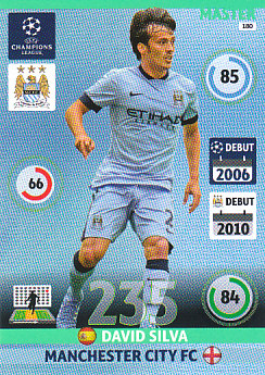David Silva Manchester City 2014/15 Panini Champions League Master #180